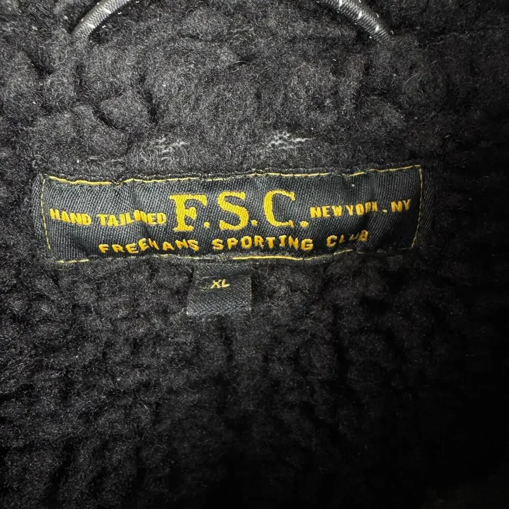 Freemans Sporting Club Mens XL Camo Waxed Cotton Jacket Shearling Lined USA - Picture 6 of 12